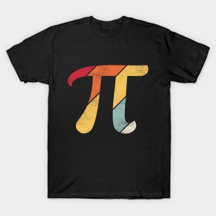 Pi Day Retro Symbol (Sunset) T-Shirt